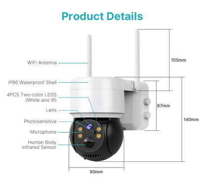 Wire-Free AI Solar Security Camera