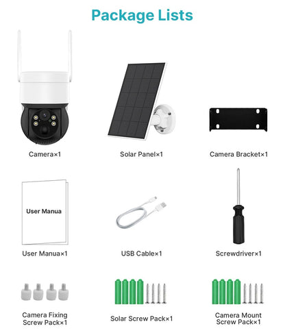 Wire-Free AI Solar Security Camera